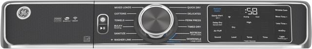 GE® 7.8 Cu. Ft. Diamond Gray Smart Front Load Gas Dryer-2