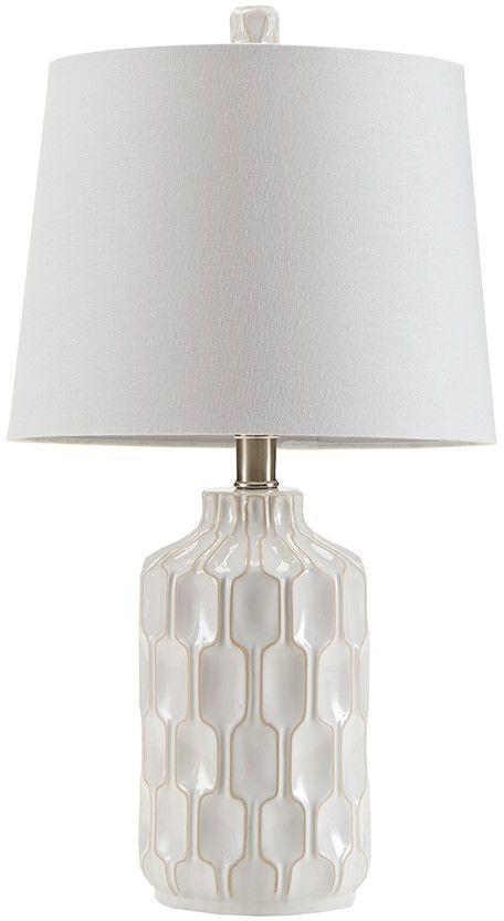 Olliix by INK+IVY Ivory Contour Table Lamp-0