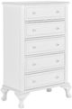 Elements International Jesse White 3-Piece White Twin Youth Bedroom Set-2