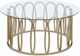 Coaster® Monett 2-Piece Tempered Glass Top Occasional Table with Chocolate Chrome Base Set-2