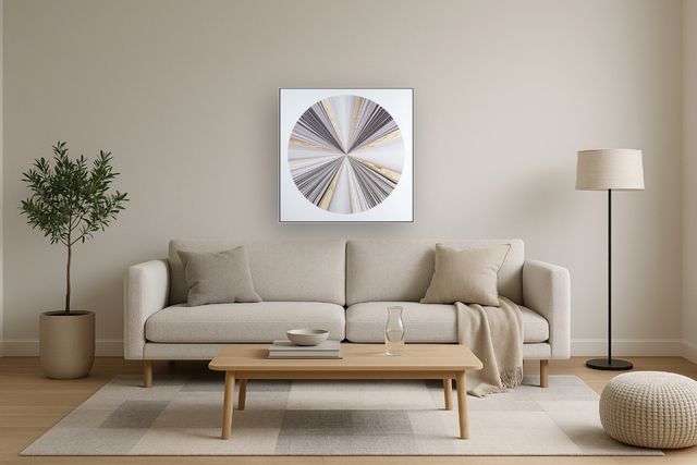 Classy Living Radiant Gold-Lined Sunburst Wall Art-1