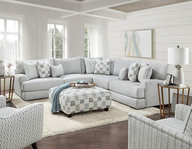 Fusion Furniture Melbourne Denim Swivel Glider Chair-1