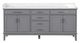 Furniture of America® Oliva Gray/White Vanity Set-2
