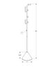 Monarch Specialties Inc. Satin Black 66" Metal 5-Hook Coat Rack-2