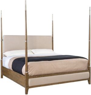 Front view of the Hooker® Furniture Chapman Samantha Taupe/Sorrel Queen Poster Bed