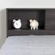 South Shore Fynn Grey Oak Twin Youth Bookcase Headboard-5
