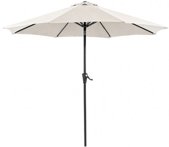 Furniture of America® Tano Beige Fabric/Steel Outdoor Umbrella and Base-0