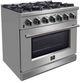 FORNO® Massimo Series 36" Stainless Steel Pro Style Gas Range-1