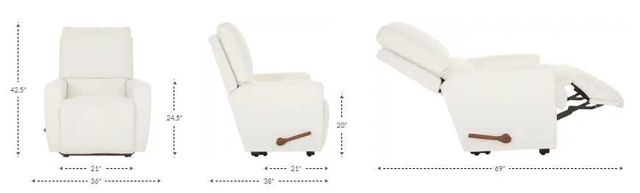 La-Z-Boy® Cassian Walnut Leather Manual Wall Recliner-2