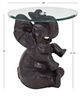 Powell® Ernie Glass Top Elephant Side Table with Dark Gray Base-4
