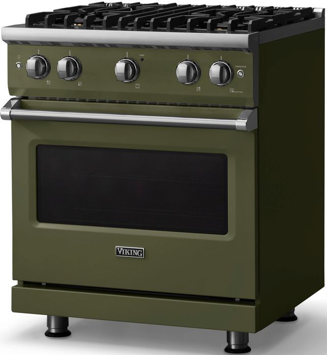 Viking® 5 Series 30" Martini Pro Style Gas (NG) Range with Polished Chrome Trim-2