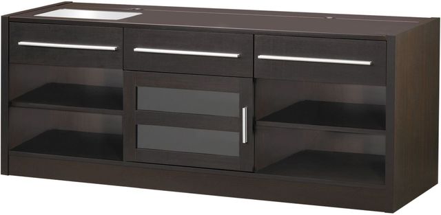 Coaster® Cappuccino 3-Drawer Built-In Connect-It TV Console-0