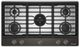 KitchenAid® 36" Black Ore Gas Cooktop with 5 Burners and Integrated Wok Grate-0