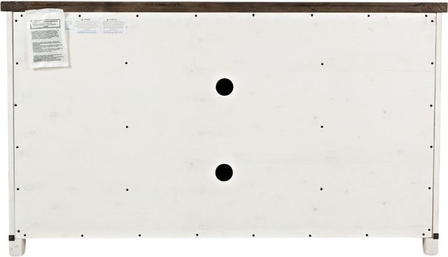 Jofran Inc. Madison County Brown/Vintage White 60'' Barn Door Server-3