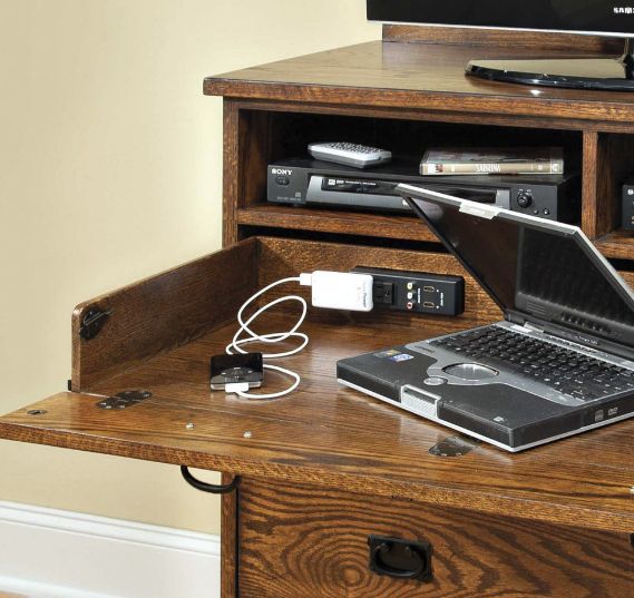 Intercon Oak Park Mission 5-Drawer Media Chest-1