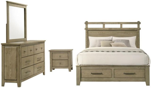 Coaster® Hazlewood Vineyard Oak Queen Bedroom Set-0