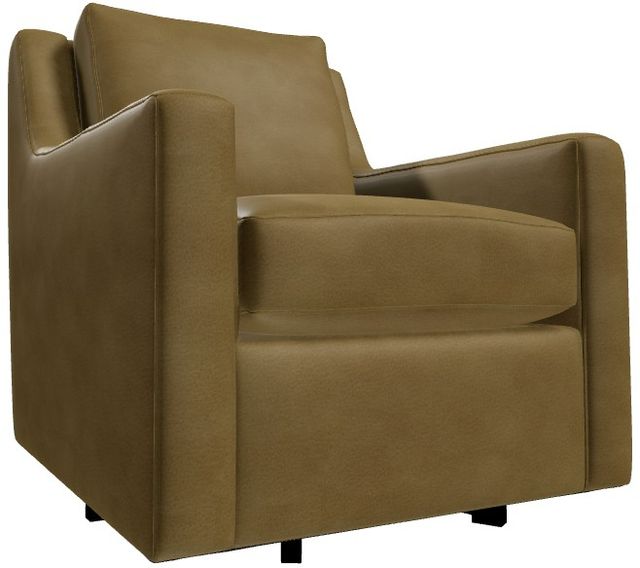 Craftmaster® Customizable CM Leather Track Arm Swivel Glider Chair-0