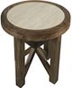 Jofran Inc. Sierrafina Beige Round End Table with Cortado Base-2