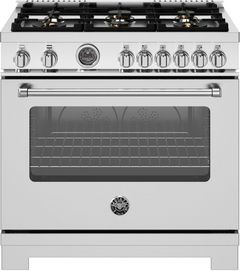 Bertazzoni Master Series 36" Fingerprint Resistant Stainless Steel Pro Style Gas Range