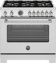Bertazzoni Master Series 36" Fingerprint Resistant Stainless Steel Pro Style Gas Range-0