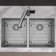 Elkay Crosstown® 3-Piece Polished Satin 33" x 22" x 9" 1-Hole Equal Double Bowl Dual Mount Sink Set-3