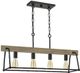 Cal® Lighting & Accessories Lockport Black/Taupe Island Chandelier-0