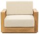 Dovetail Furniture Darlene Natural/Sand Fabric/Teak Outdoor Sofa Chair-2