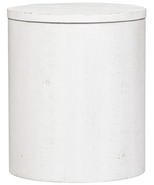 Liberty Furniture Modern Farmhouse Flea Market White Drum End Table-0