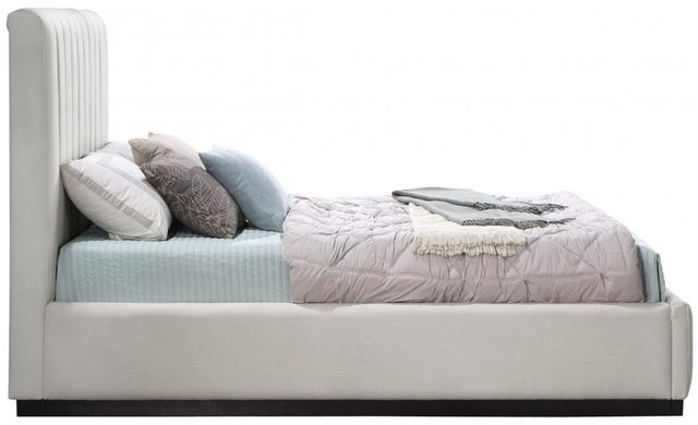 Meridian Furniture Lucia Beige Queen Upholstered Panel Bed-2