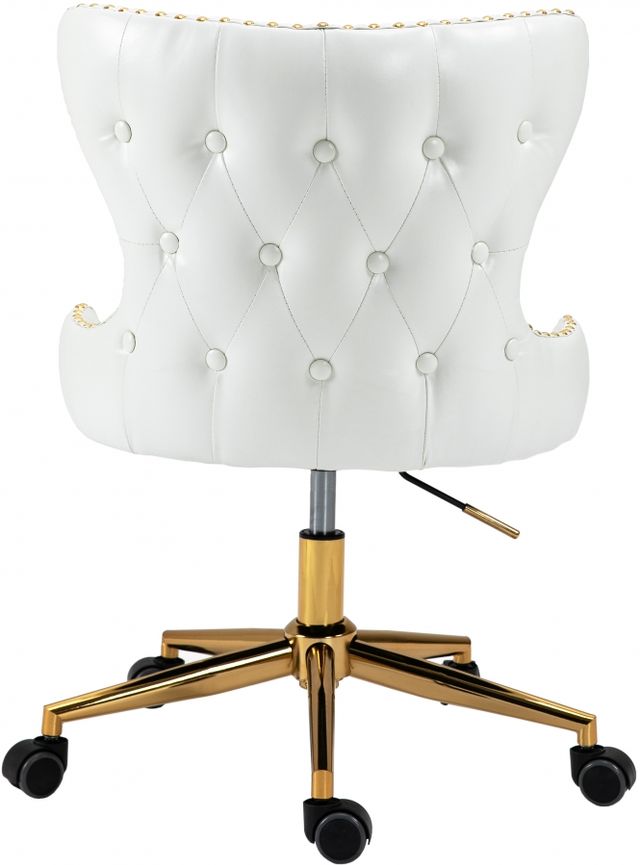 Meridian Furniture Hendrix White Faux Leather Office Chair-1