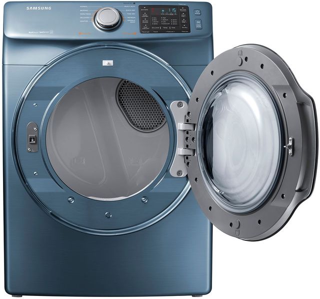 Samsung 7.4 Cu. Ft. Azure Blue Front Load Gas Dryer-1