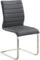 Armen Living Fusion 2-Piece Brushed Stainless Steel/Gray Side Chair Set-3