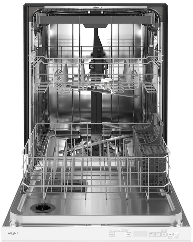 Whirlpool® 24" White Top Control Built-In Dishwasher-1