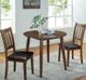 Furniture of America® Blackwood 3-Piece Dark Brown/Walnut Round Table Set-0