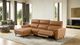 Furniture of America® Theola Brown Clay Power Reclining Sectional with Left Chaise-1
