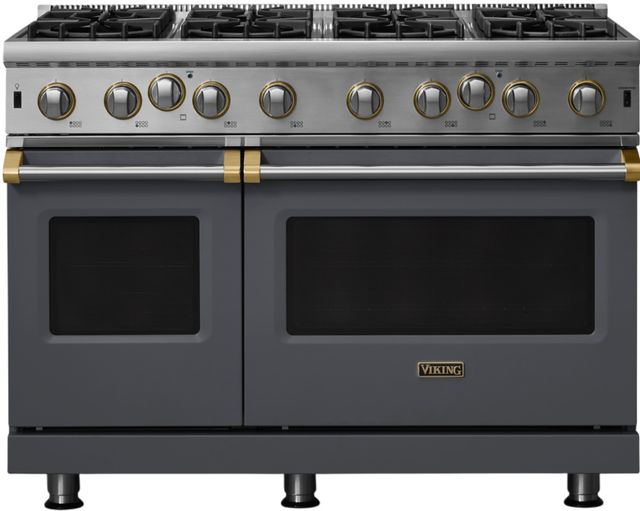 Viking® 5 Series 48" Cast Black Pro Style Gas Range-0