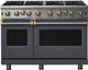 Viking® 5 Series 48" Cast Black Pro Style Gas Range-0