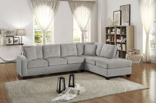 Homelegance® Emilio 2-Piece Taupe Sectional with Chaise-1