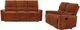 Coaster® Navarro 2-Piece Burnt Orange Manual Upholstered Reclining Sofa Set-0