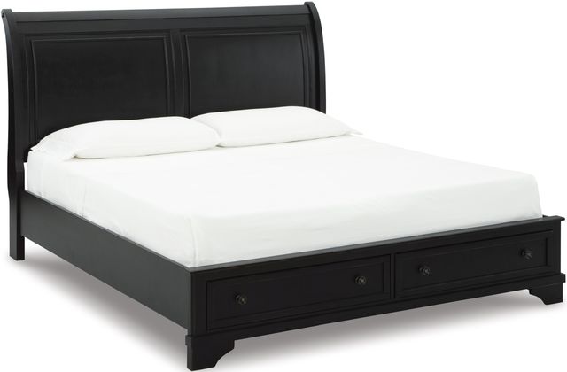 Signature Design by Ashley® Chylanta Black California King Sleigh Storage Bed-0