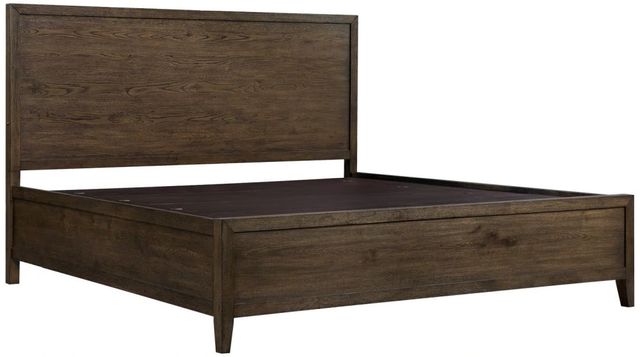 Intercon Norwich Dark Rustic Oak King Panel Bed-1