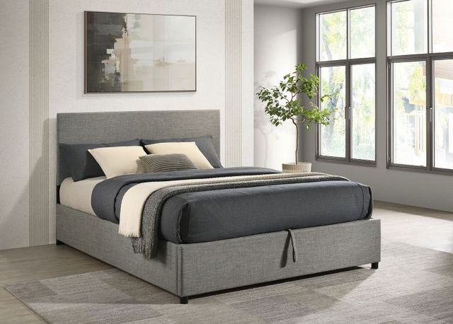 Coaster® Reeves Gray Eastern King Hydraulic Storage Panel Bed-1