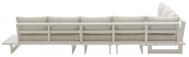 Meridian Furniture Maldives 2-Piece Cream/White Aluminum/Fabric 102" Outdoor Modular Sectional-3