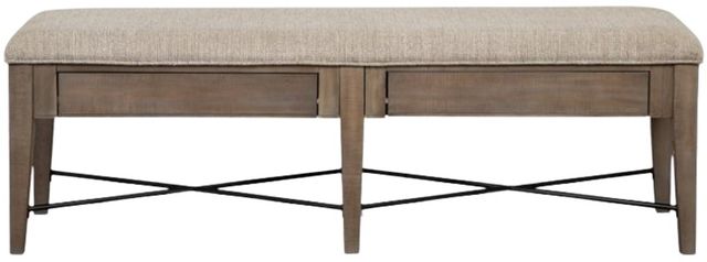 Magnussen Home® Paxton Place Baja Fog/Dovetail Gray Upholstered Bench-1