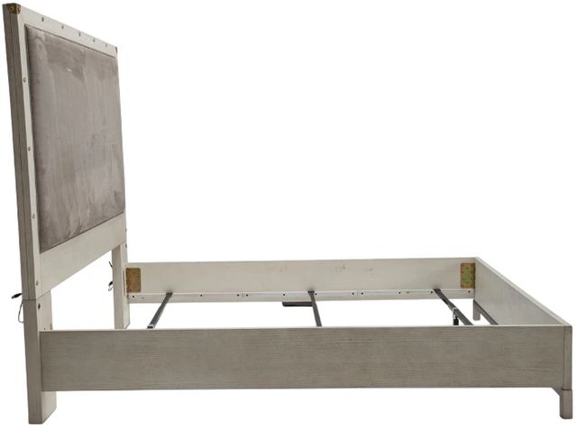 Michael Amini® Menlo Station Eucalyptus/Gray California King Panel Bed-3