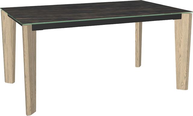 Amisco Customizable Fabiola 60" Rectangular Dining Table with 0.5" Italian Porcelain on Glass Top-0