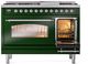 Ilve® Nostalgie II Series 48" Emerald Green Pro Style Dual Fuel Range-4
