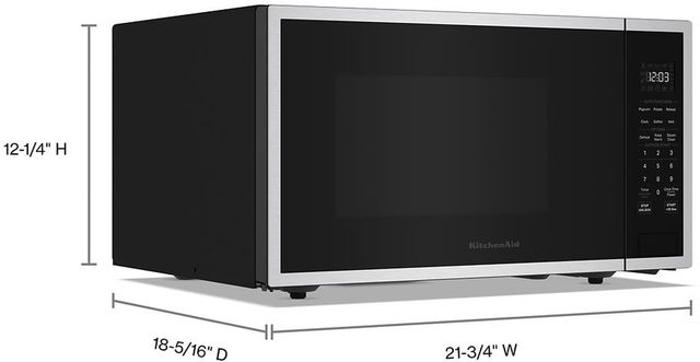 KitchenAid® 1.6 Cu. Ft. Stainless Steel Countertop Microwave with Auto Functions-3