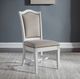 Liberty Furniture Abbey Park Antique White/Weathered Brown Upholstered Dining Side Chair-1