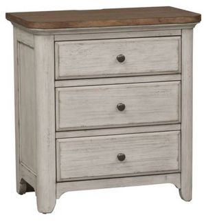Farmhouse 3-Drawer Nightstand